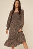 Promesa USA - Smocked Floral-Print Ruffled Midi Peasant Dress