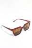 Mulberry & Grand - Snatched Square Brown Amber Frame Sunglasses