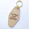 Rosebuds Tees - "It's About To Get Western" Vintage Hotel Keychain in Beige